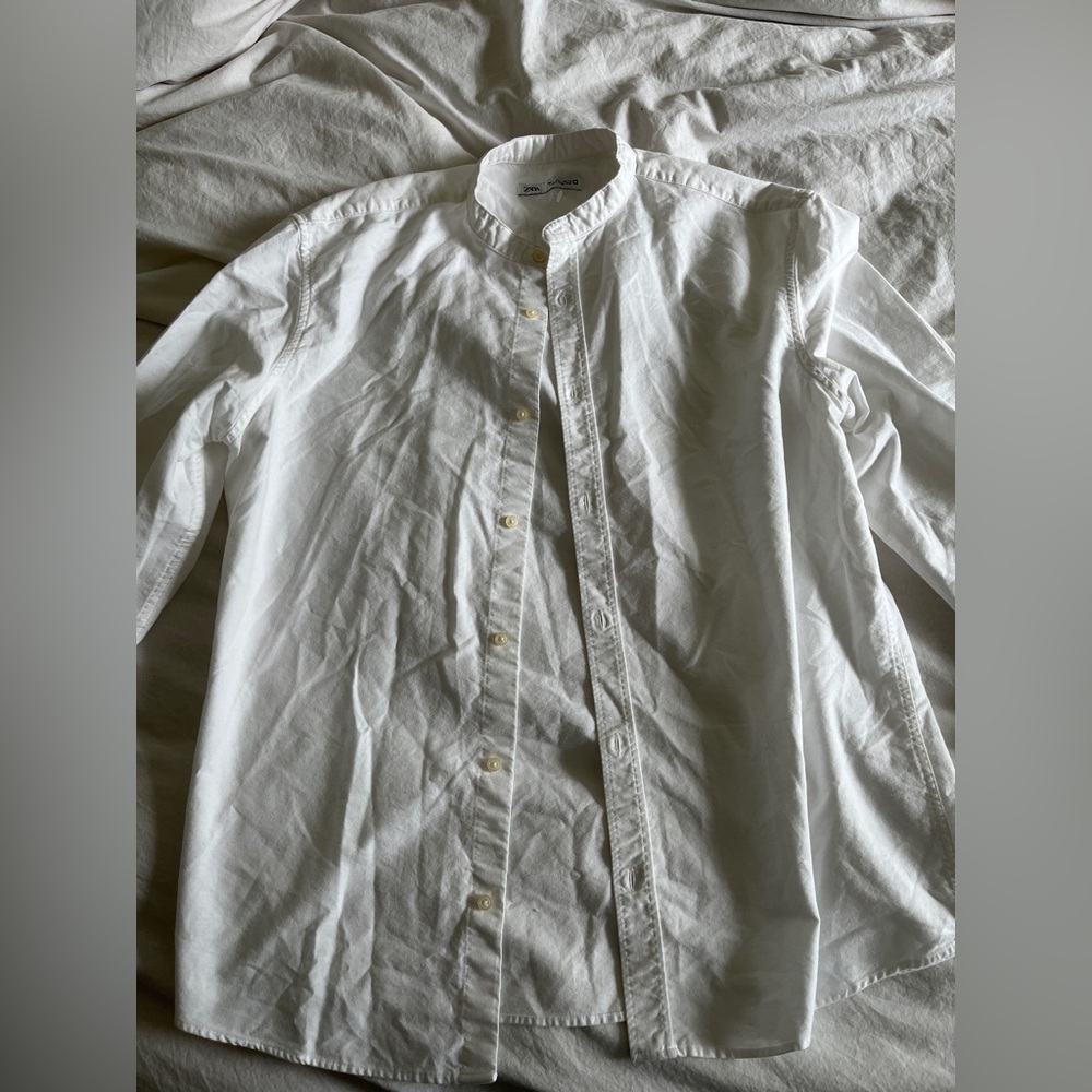Zara Linen Shirt in White